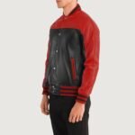 Terrance Black & Red Leather Varsity Jacket - Image 2