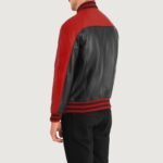 Terrance Black & Red Leather Varsity Jacket - Image 4