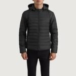 Tyler Black Hooded Puffer Jacket - Image 4