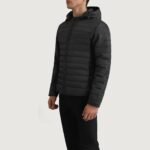 Tyler Black Hooded Puffer Jacket - Image 2