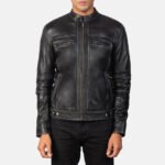 Youngster Black Leather Biker Jacket - Image 4