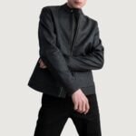 Zen Tumbled Black Leather Biker Jacket - Image 3