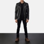 [FS] Legacy Black Leather Biker Jacket - Image 3