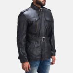 Hunter Black Leather Jacket - Image 2