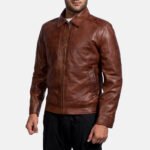 Inferno Brown Leather Jacket - Image 2