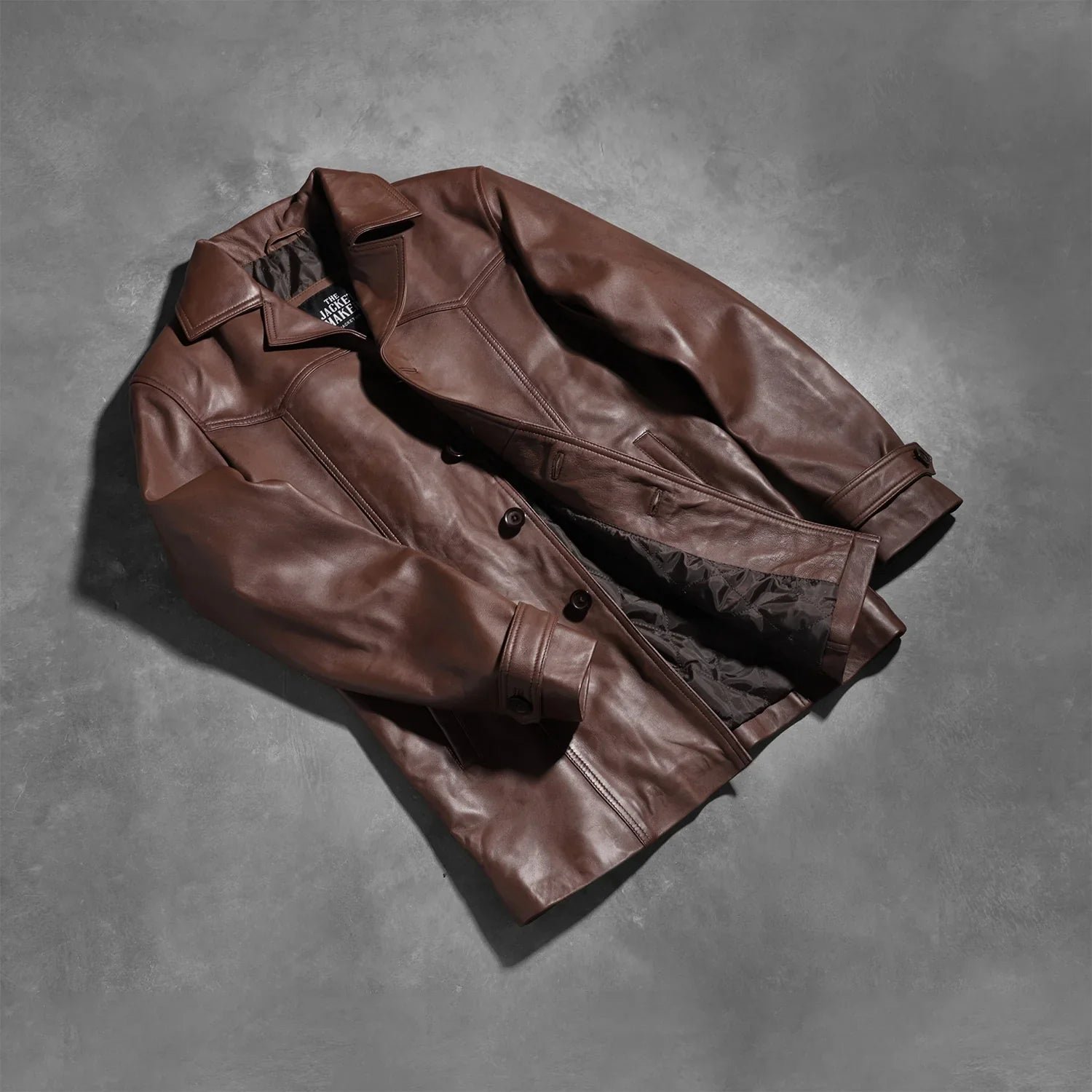 Vincent Alley Brown Leather Jacket - Image 6