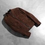 Rumella Mocha Suede Biker Jacket - Image 7