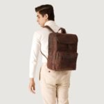 The Bedford Vintage Distressed Brown Leather Backpack - Image 7