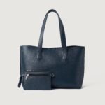 The Bianca Blue Leather Tote Bag