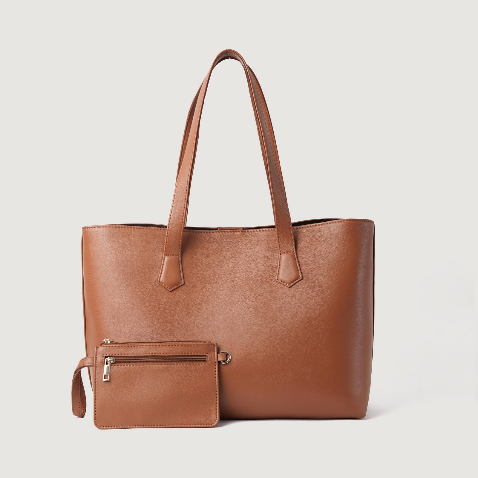 TheBiancaBrownLeatherToteBagBack The Bianca Brown Leather Tote Bag - Image 1
