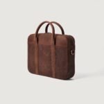 The Captain Vintage Distressed Brown Leather Briefcase - Image 4