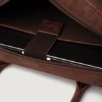 The Captain Vintage Distressed Brown Leather Briefcase - Image 7