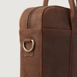 The Captain Vintage Tan Brown Leather Briefcase - Image 7