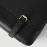 The Cristoph Black Leather Messenger Bag - Image 8