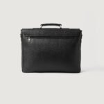 The Cristoph Black Leather Messenger Bag - Image 4