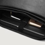 The Cristoph Black Leather Messenger Bag - Image 6