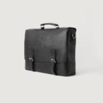 The Cristoph Black Leather Messenger Bag - Image 3