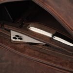 The Cristoph Vintage Distressed Brown Leather Messenger Bag - Image 7