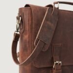 The Cristoph Vintage Distressed Brown Leather Messenger Bag - Image 6