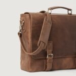 The Cristoph Vintage Tan Leather Messenger Bag - Image 5