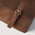 The Cristoph Vintage Tan Leather Messenger Bag - Image 7