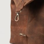 The Dale Vintage Tan Brown Leather Duffle Bag - Image 8