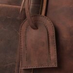 The Darrio Vintage Distressed Brown Leather Duffle Bag - Image 7