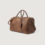 The Darrio Vintage Tan Brown Leather Duffle Bag - Image 3