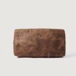 The Darrio Vintage Tan Brown Leather Duffle Bag - Image 4