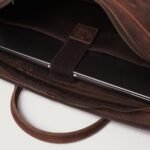 The Preston Vintage Distressed Brown Leather Briefcase - Image 5