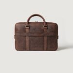 The Preston Vintage Distressed Brown Leather Briefcase