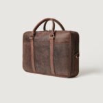 The Preston Vintage Distressed Brown Leather Briefcase - Image 6