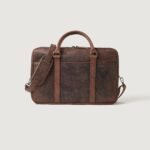 The Preston Vintage Distressed Brown Leather Briefcase - Image 7