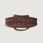 The Preston Vintage Distressed Brown Leather Briefcase - Image 4