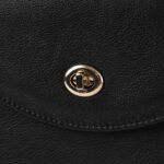 The Sandra Black Leather Saddle Bag - Image 7