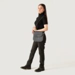 The Sandra Grey Leather Saddle Bag - Image 8