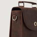 The Sandra Vintage Distressed Brown Leather Saddle Bag - Image 4