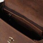 The Sandra Vintage Tan Leather Saddle Bag - Image 8