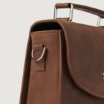 The Sandra Vintage Tan Leather Saddle Bag - Image 7