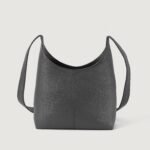 The Stefani Grey Leather Hobo Bag - Image 3
