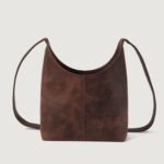 The Stefani Vintage Distressed Brown Leather Hobo Bag - Image 4