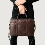 The Captain Vintage Brown Leather Briefcase - Image 6