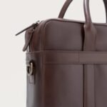 The Captain Vintage Brown Leather Briefcase - Image 9