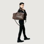 The Darrio Vintage Brown Leather Duffle Bag - Image 2