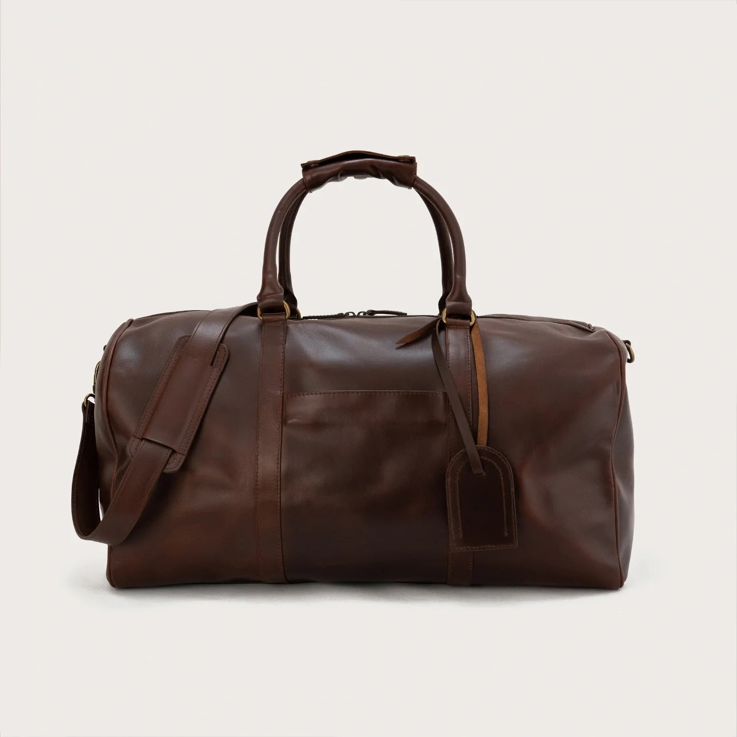 The Darrio Vintage Brown Leather Duffle Bag - Image 1