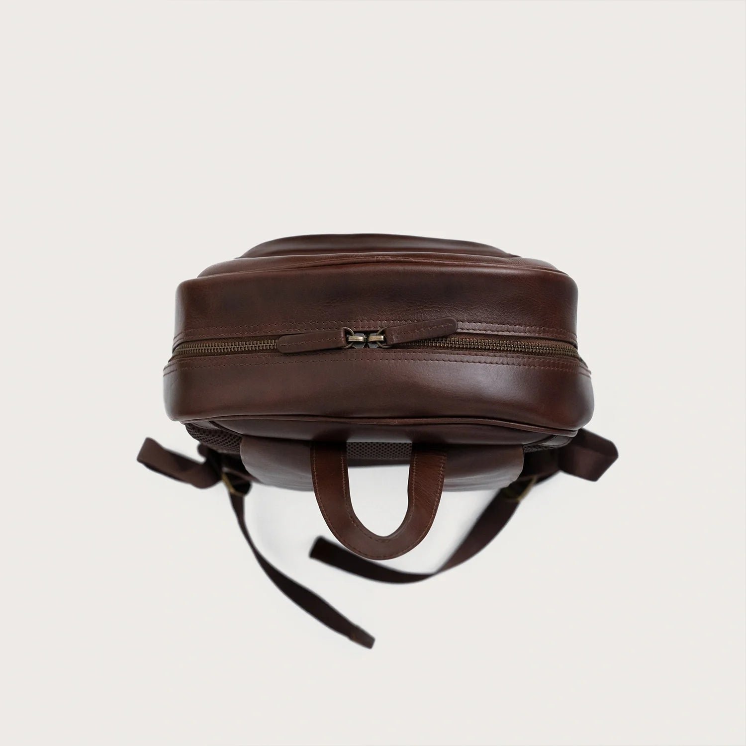 The Philos Vintage Brown Leather Backpack - Image 4