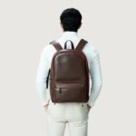 The Philos Vintage Brown Leather Backpack - Image 5
