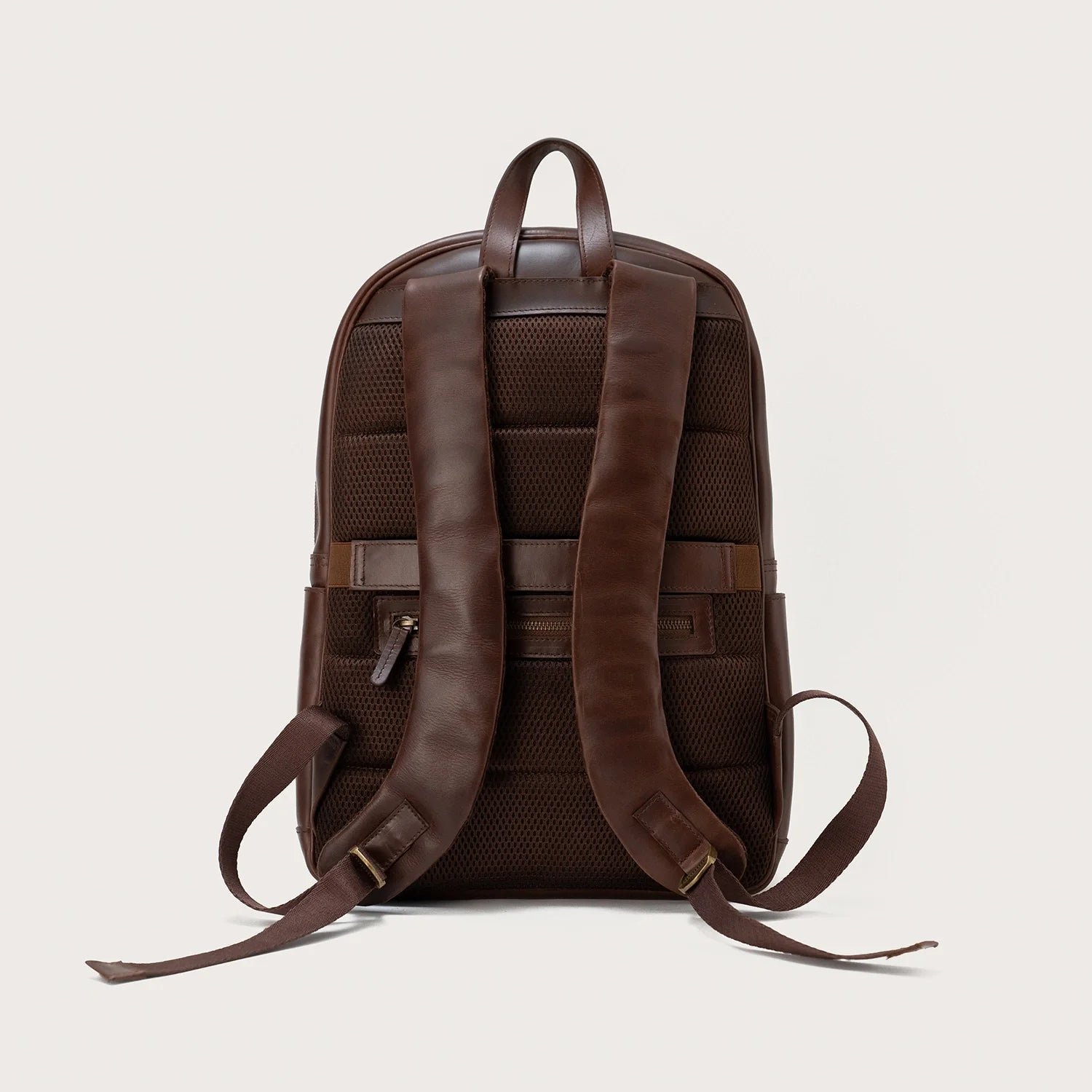 The Philos Vintage Brown Leather Backpack - Image 6