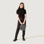 The Sandra Grey Leather Saddle Bag - Image 2