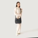 The Stefani Black Leather Hobo Bag - Image 9